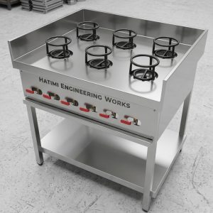 6 Burner Commercial Kunafa Burner – Heavy Duty Stainless Steel Arabic Dessert Range
