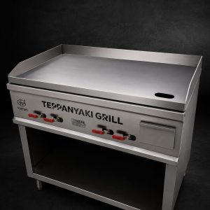 Commercial Teppanyaki Grill Pakistan with 20mm carbon steel tempered plate and stainless steel heavy duty body by Hatimi Engineering Works