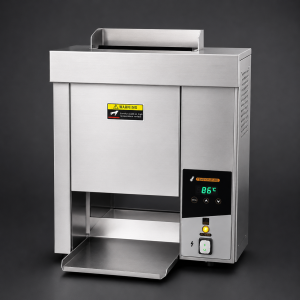 Commercial Vertical Bun Toaster made from food grade stainless steel with digital temperature control by Hatimi Engineering Works
